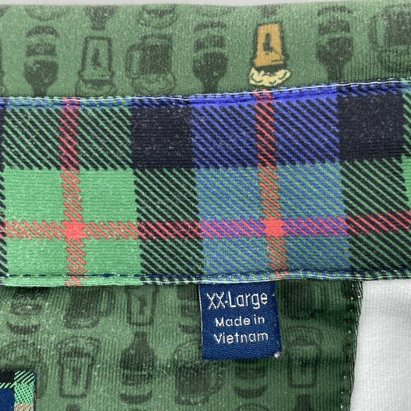 William Murray Mens Size XXL Green Golf Polo Beer Mug Print Performance Stretch - Picture 6 of 16